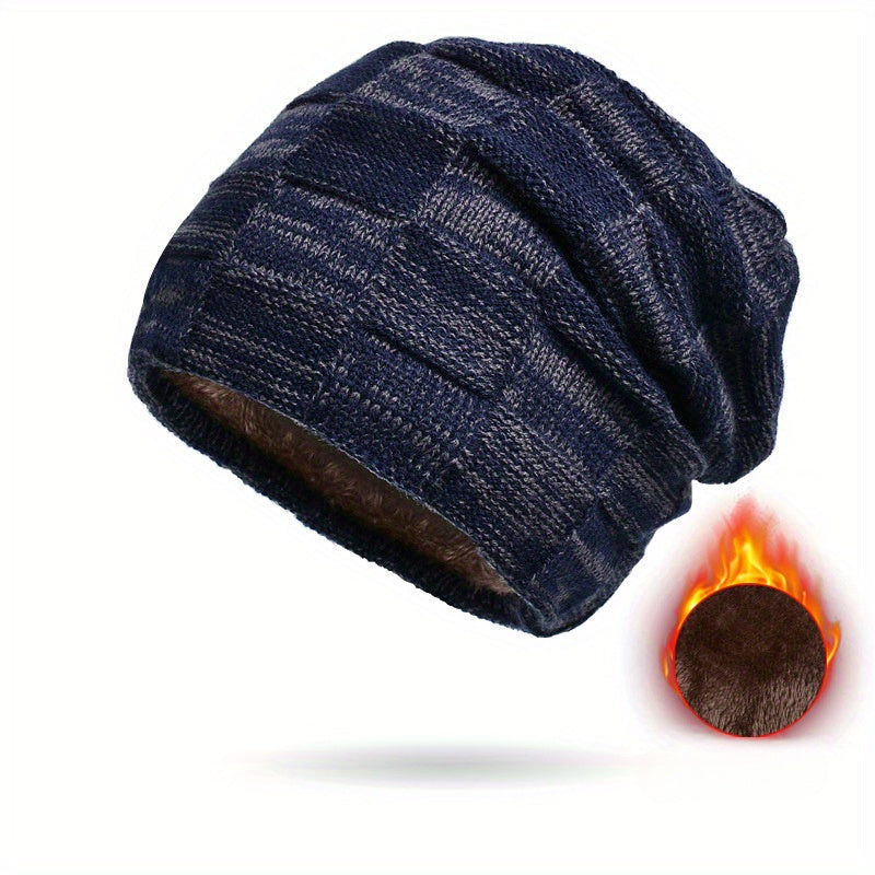 Winter Hat Neck Gaiter Set Velvet Thickened Beanie Hat Ear Protection