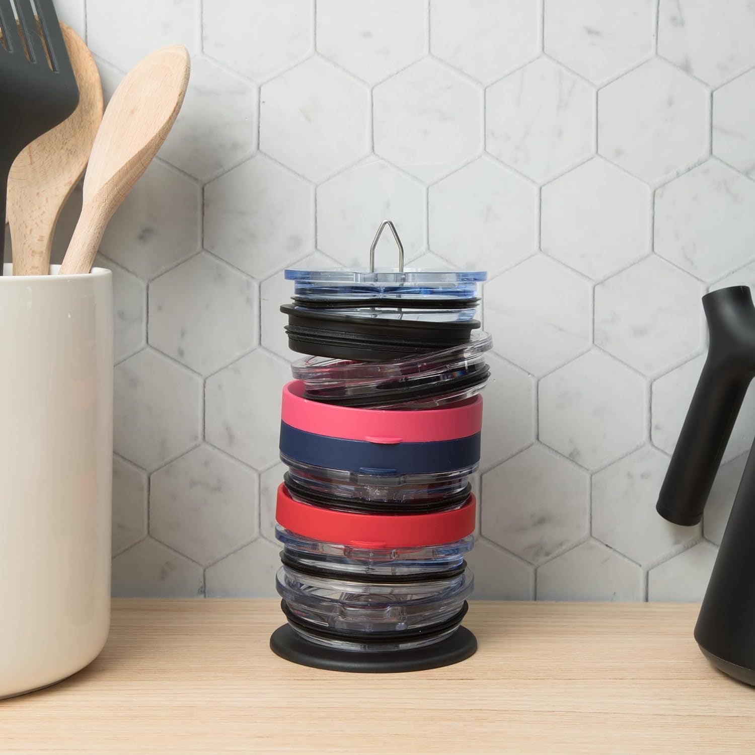 Glass Cover Storage Rack Vertical Storage for 10 Covers