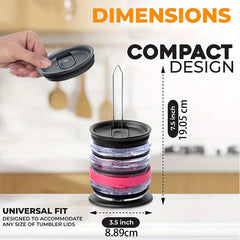 Glass Cover Storage Rack Vertical Storage for 10 Covers