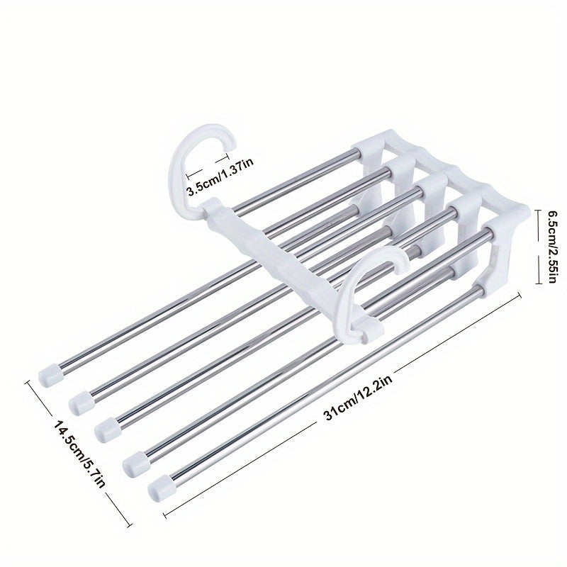 Adjustable 5 In 1 Pants Hanger Closet Organizer