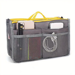 Functional Cosmetic Bag Double Zipper Bag Handbag Storage Bag