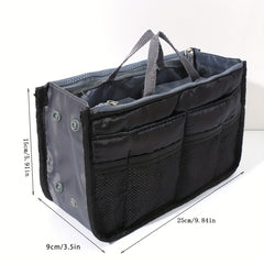 Functional Cosmetic Bag Double Zipper Bag Handbag Storage Bag