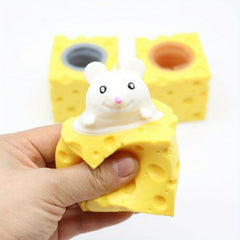 Creative Cheese Mouse Cup Pinch Music Squeeze Squirrel Toy