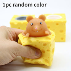 Creative Cheese Mouse Cup Pinch Music Squeeze Squirrel Toy