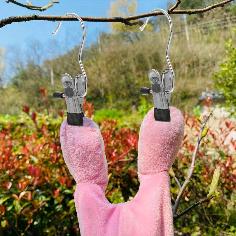 20pcs Stainless Steel Hanger Clips Clothes Pants Wardrobe Organizer