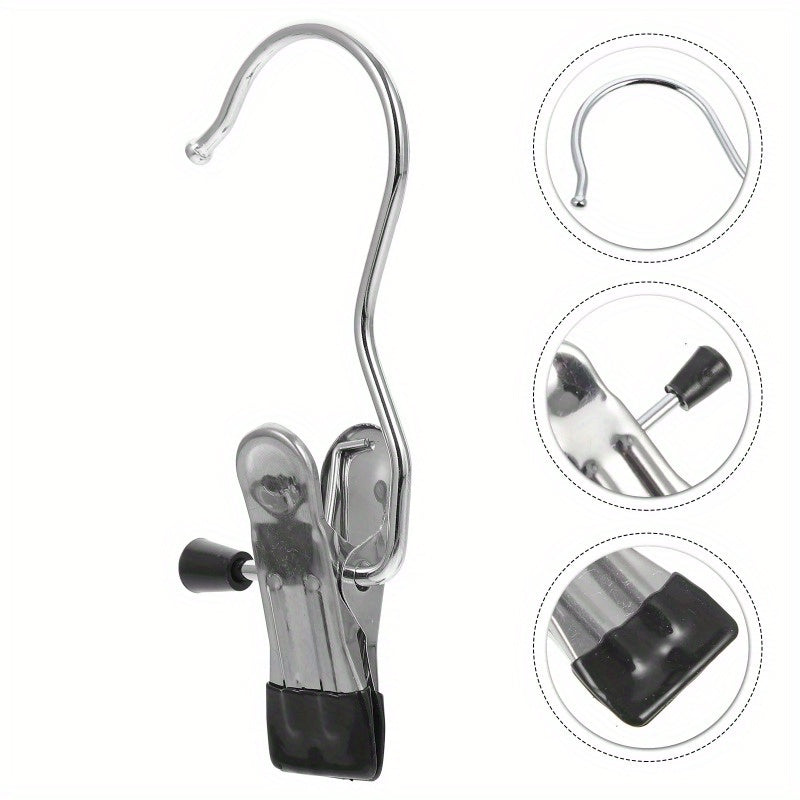 20pcs Stainless Steel Hanger Clips Clothes Pants Wardrobe Organizer