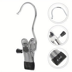20pcs Stainless Steel Hanger Clips Clothes Pants Wardrobe Organizer
