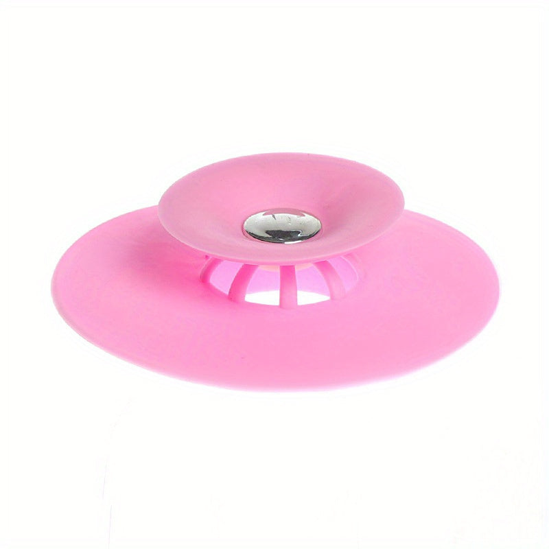Silicone Floor Drain Stopper Bathroom Hair Catcher Press Water