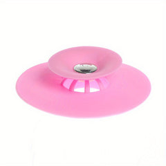 Silicone Floor Drain Stopper Bathroom Hair Catcher Press Water