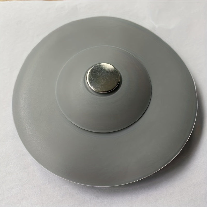 Silicone Floor Drain Stopper Bathroom Hair Catcher Press Water