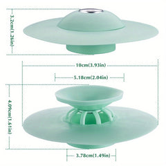 Silicone Floor Drain Stopper Bathroom Hair Catcher Press Water