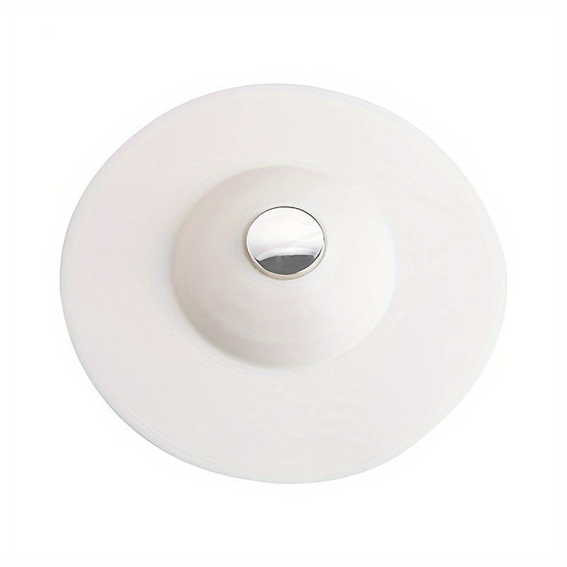 Silicone Floor Drain Stopper Bathroom Hair Catcher Press Water