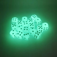 Luminous Dice Set Glow In The Dark 20pcs 14 16mm Circular Dot Dice