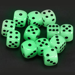 Luminous Dice Set Glow In The Dark 20pcs 14 16mm Circular Dot Dice