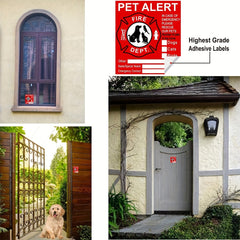 Pet Inside Sticker 4 PCS Fire Rescue Alarm Safety Stickers