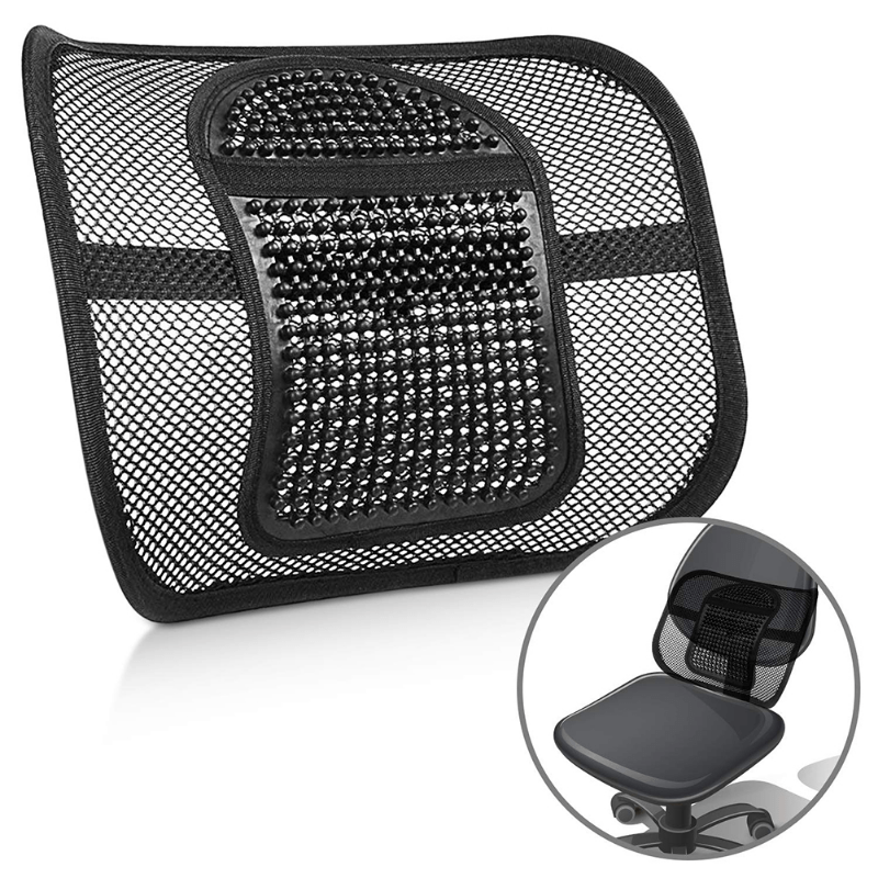 Ice Silk Mesh Car Seat Back Cushion Lumbar Support Pad