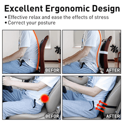Ice Silk Mesh Car Seat Back Cushion Lumbar Support Pad