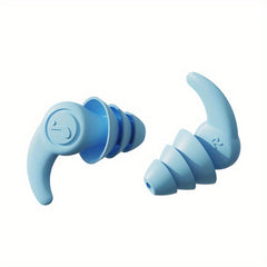 1 Pair 3 Layer Silicone Earplugs Waterproof Soft Swimming Earplugs