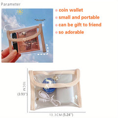 Coin Wallet Clear Cosmetic Bag Portable Card Bag