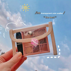 Coin Wallet Clear Cosmetic Bag Portable Card Bag