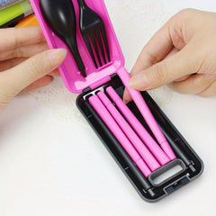 1pc Folding Tableware Set ABS Material Cutlery Set