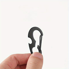D Buckle Carabiner Bottle Opener Key Ring Stainless Steel