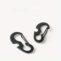 D Buckle Carabiner Bottle Opener Key Ring Stainless Steel