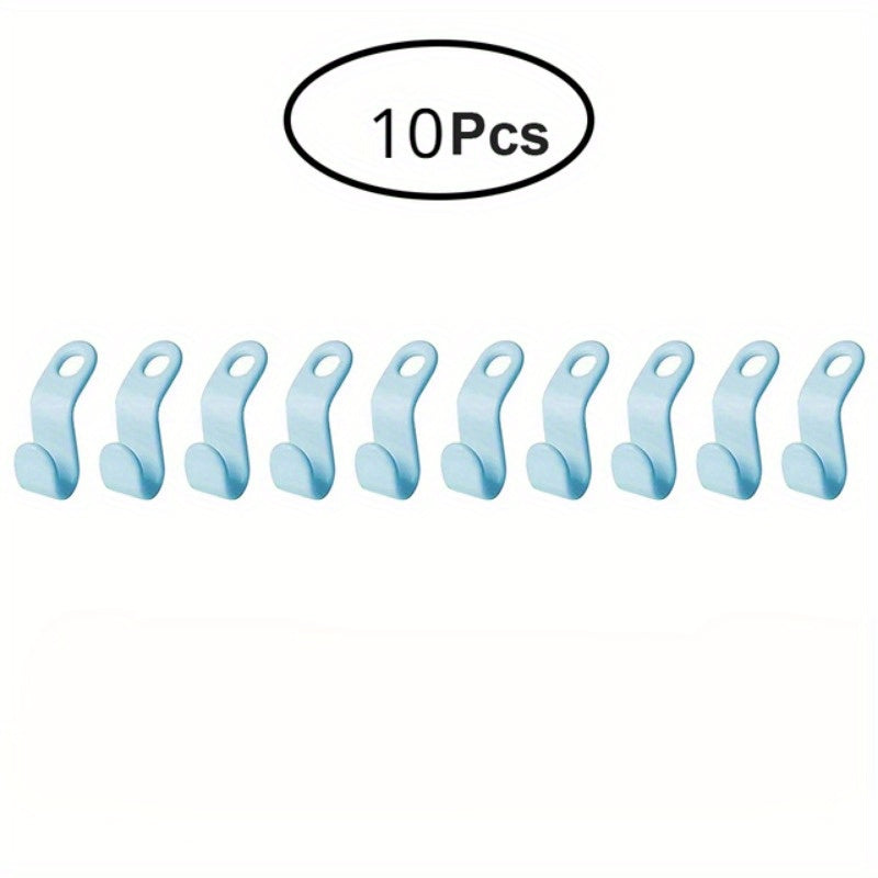 10pcs Wardrobe Hanger Hooks Organizer Connect Multifunction Cascading Plastic