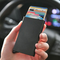 Anti theft ID Credit Card Holder Aluminium Metal Wallets Pocket Case