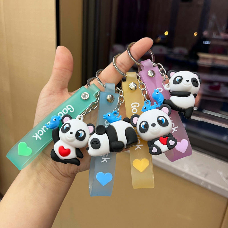 Panda Doll Keychain Pendant Car Bag Decoration