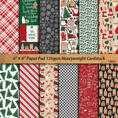 12pcs Large Size Christmas Bakery Paper Retro Journal Decoration Diy Tools