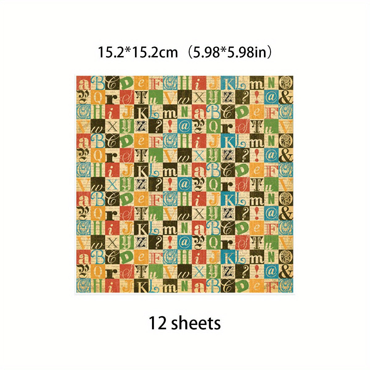 12pcs Large Size Retro Objects Paper Retro Journal DIY Gift