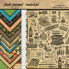 12pcs Large Size Retro Objects Paper Retro Journal DIY Gift