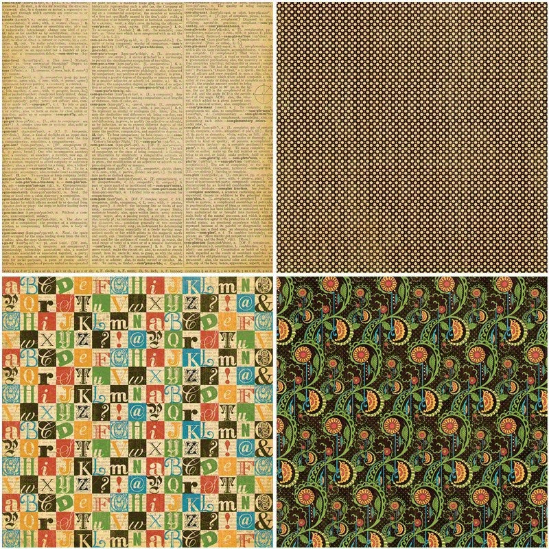 12pcs Large Size Retro Objects Paper Retro Journal DIY Gift