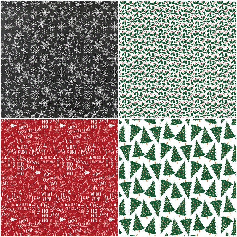 12pcs Large Size Christmas Bakery Paper Retro Journal - DIY Gift for Adults