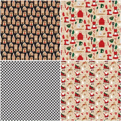 12pcs Large Size Christmas Bakery Paper Retro Journal - DIY Gift for Adults