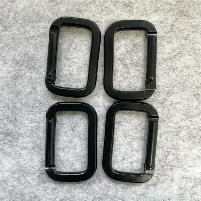 Square Aluminum Carabiner Quick Hanging Buckle Outdoor Travel Backpack Camping