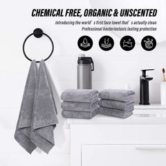 5pcs Microfiber Coral Fleece Hand Towel for Drying Hair Cars Sports Travel