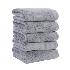 5pcs Microfiber Coral Fleece Hand Towel for Drying Hair Cars Sports Travel
