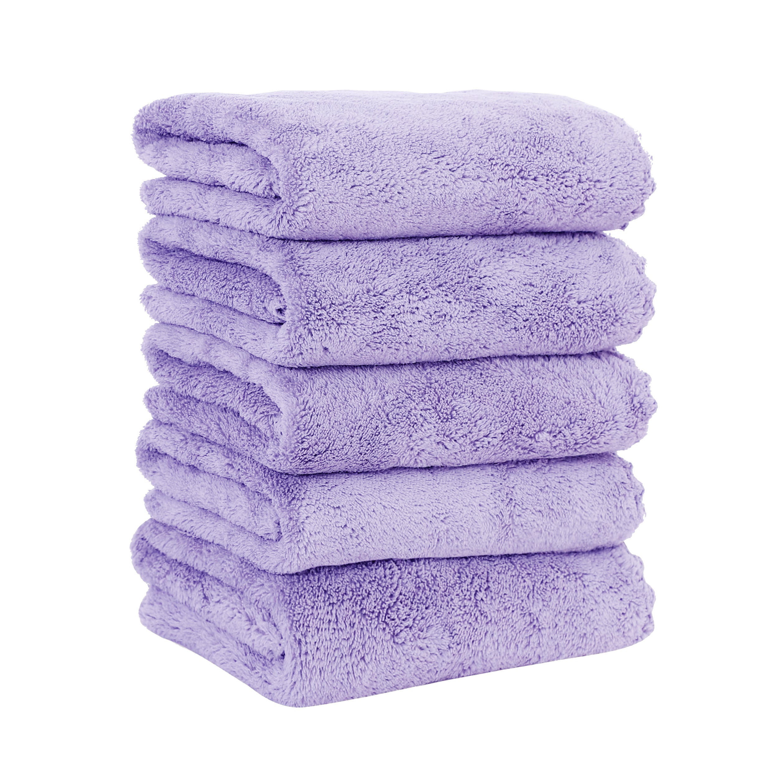 5pcs Microfiber Coral Fleece Hand Towel for Drying Hair Cars Sports Travel