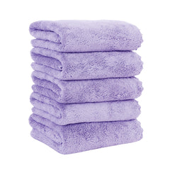 5pcs Microfiber Coral Fleece Hand Towel for Drying Hair Cars Sports Travel