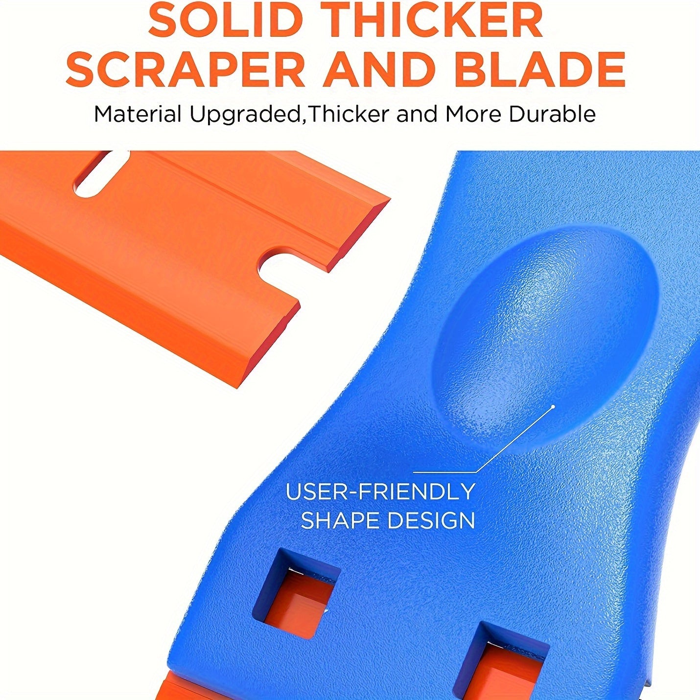 Plastic Razor Blades Scraper Tool Paint Remover 10 Blades Kit