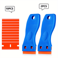 Plastic Razor Blades Scraper Tool Paint Remover 10 Blades Kit