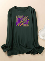 Leopard Print Lounge Top Crew Neck Home Wear Tee