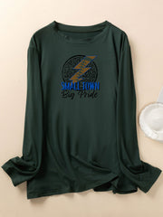 Women's Plus Lightning & Leopard Print Crew Neck Lounge Top