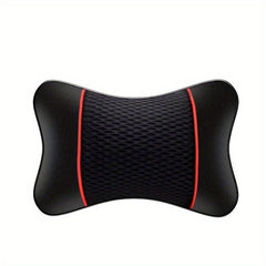 PU Leather Knitted Car Pillows Headrest Neck Rest Cushion