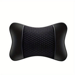 PU Leather Knitted Car Pillows Headrest Neck Rest Cushion