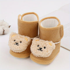 Cartoon Bear Comfortable Sneakers for Baby Girls Lightweight Non Slip Shoes