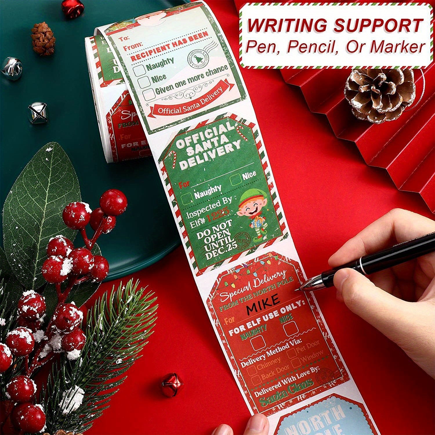 200 Christmas Holiday Decoration Gift Sticker Labels