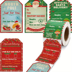 200 Christmas Holiday Decoration Gift Sticker Labels
